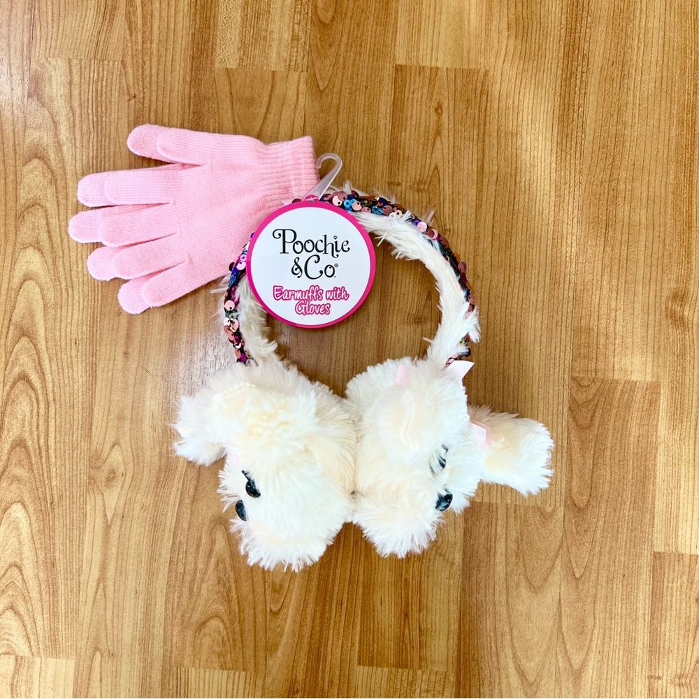 Poochie & Co earmuffs and gloves set